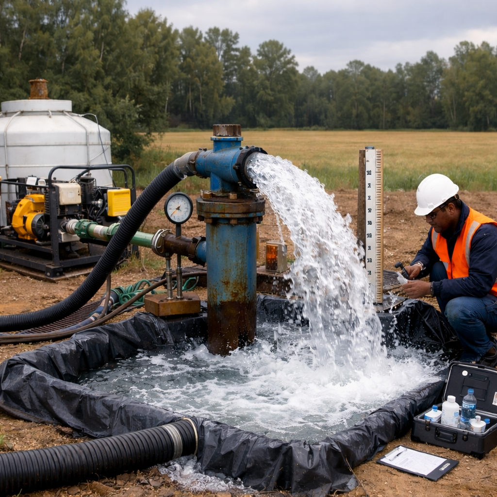 Borehole flushing project